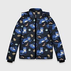 Куртка зимняя для мальчика Тигры 2022, цвет: 3D-светло-серый