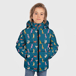 Куртка зимняя для мальчика Тигрята на темном фоне, цвет: 3D-черный — фото 2