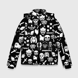 Зимняя куртка для мальчика UNDERTALE PATTERN БЕЛЫЙ