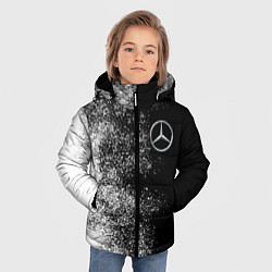 Куртка зимняя для мальчика Чёрно-белый Мерседес, цвет: 3D-светло-серый — фото 2