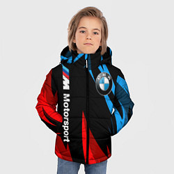 Куртка зимняя для мальчика BMW Логотип Узор, цвет: 3D-светло-серый — фото 2