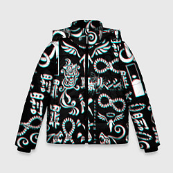 Куртка зимняя для мальчика ТОКИЙСКИЕ МСТИТЕЛИ ГЛИТЧ, GLITCH, цвет: 3D-черный