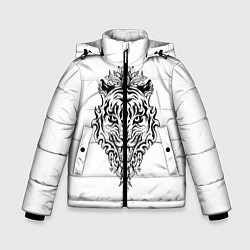 Куртка зимняя для мальчика Тигровый оскал, цвет: 3D-черный