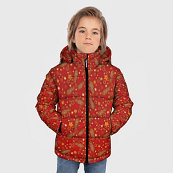 Куртка зимняя для мальчика Праздник 23 Февраля и День Победы 9 Мая, цвет: 3D-красный — фото 2