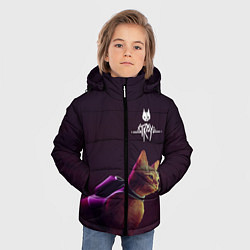 Куртка зимняя для мальчика Stray Боевой котик, цвет: 3D-черный — фото 2