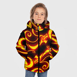 Куртка зимняя для мальчика ОГНЕННОЕ ТАТУ ДРАКЕНА DRAKEN FIRE TATTOO, цвет: 3D-светло-серый — фото 2