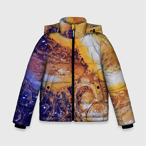 Зимняя куртка для мальчика Макро-Апельсинка / 3D-Черный – фото 1