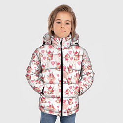 Куртка зимняя для мальчика Маленькие единороги паттерн, цвет: 3D-красный — фото 2