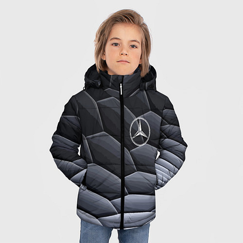Зимняя куртка для мальчика Mercedes Benz pattern / 3D-Красный – фото 3