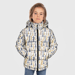 Куртка зимняя для мальчика Шахматы фигуры, цвет: 3D-черный — фото 2