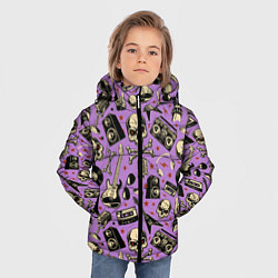 Куртка зимняя для мальчика Rock n Roll alive!, цвет: 3D-светло-серый — фото 2