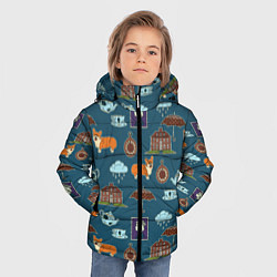 Куртка зимняя для мальчика Англия паттерн цвета 3D-черный — фото 2