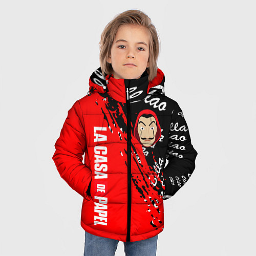 Зимняя куртка для мальчика La Casa de Papel bum bum ciao / 3D-Красный – фото 3