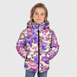 Куртка зимняя для мальчика Сердечки-черепушки, цвет: 3D-черный — фото 2
