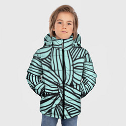 Куртка зимняя для мальчика Бирюзовые Водоросли, цвет: 3D-светло-серый — фото 2