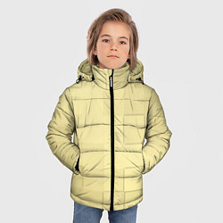 Куртка зимняя для мальчика Золотые квадраты, цвет: 3D-черный — фото 2