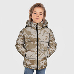 Куртка зимняя для мальчика Пустынный Милитари, цвет: 3D-черный — фото 2