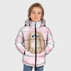 Куртка зимняя для мальчика Большой забавный заяц, цвет: 3D-светло-серый — фото 2