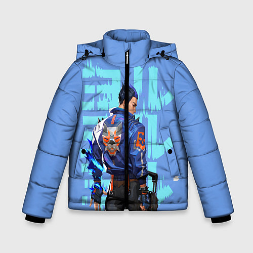 Зимняя куртка для мальчика Юру спиной / 3D-Черный – фото 1
