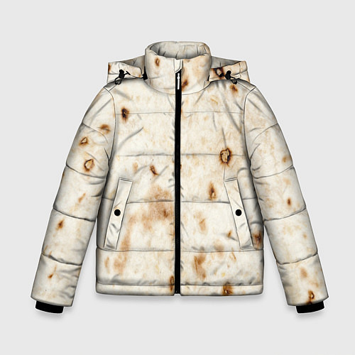 Зимняя куртка для мальчика Лаваш - тексутра / 3D-Светло-серый – фото 1