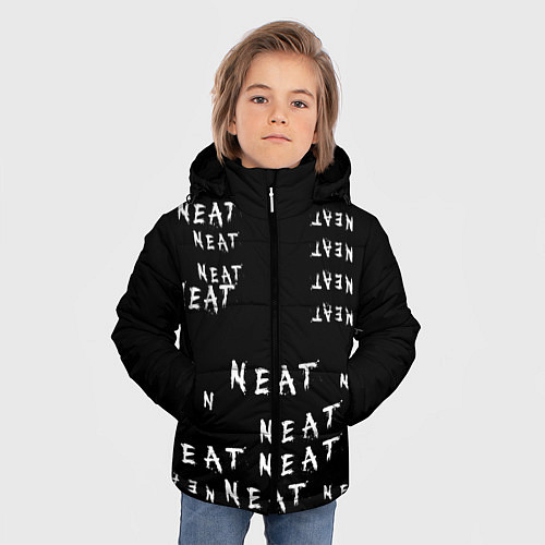 Зимняя куртка для мальчика NEAT Граффити / 3D-Светло-серый – фото 3