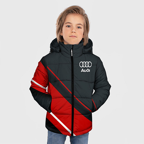 Зимняя куртка для мальчика Audi sport red / 3D-Красный – фото 3