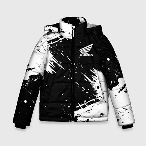Зимняя куртка для мальчика Honda Брызги Красок / 3D-Черный – фото 1