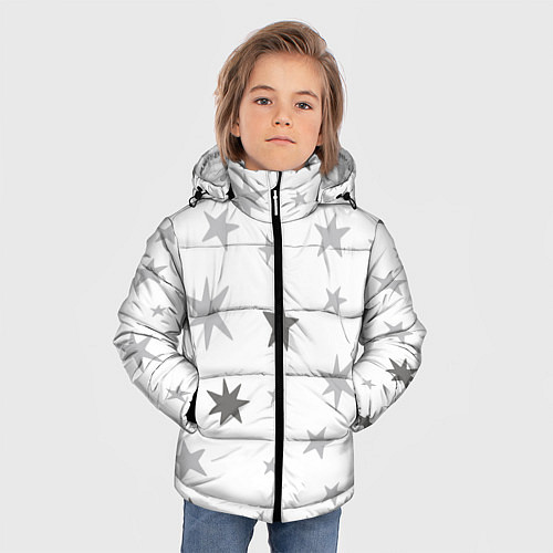 Зимняя куртка для мальчика Звездочкиstars / 3D-Красный – фото 3