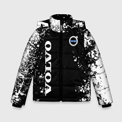 Куртка зимняя для мальчика Volvo капли и брызги красок, цвет: 3D-светло-серый