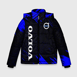Куртка зимняя для мальчика Volvo авто текстура, цвет: 3D-черный