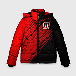 Куртка зимняя для мальчика Honda - Red texture, цвет: 3D-светло-серый