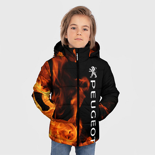Зимняя куртка для мальчика Peugeot пламя огня / 3D-Красный – фото 3