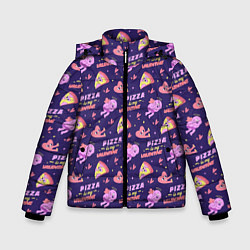 Куртка зимняя для мальчика Pizza Is My Valentine!, цвет: 3D-светло-серый