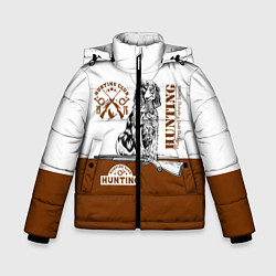Куртка зимняя для мальчика Охотничья Собака, цвет: 3D-светло-серый
