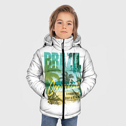 Куртка зимняя для мальчика Тропический Рай Бразилии, цвет: 3D-светло-серый — фото 2