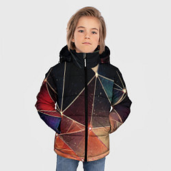 Куртка зимняя для мальчика Абстракция Оригинал, цвет: 3D-светло-серый — фото 2