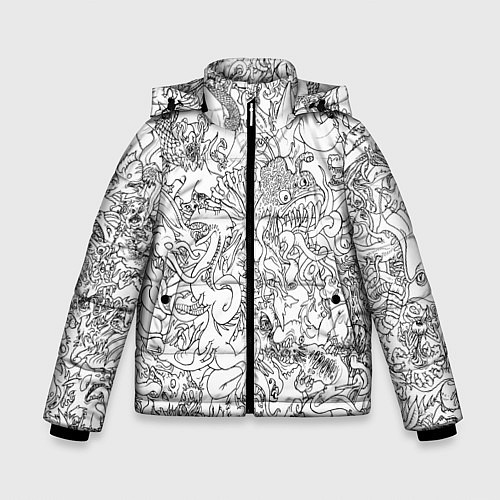 Зимняя куртка для мальчика Раскрась - одежду / 3D-Черный – фото 1