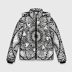 Куртка зимняя для мальчика Мандала 2028-1, цвет: 3D-черный