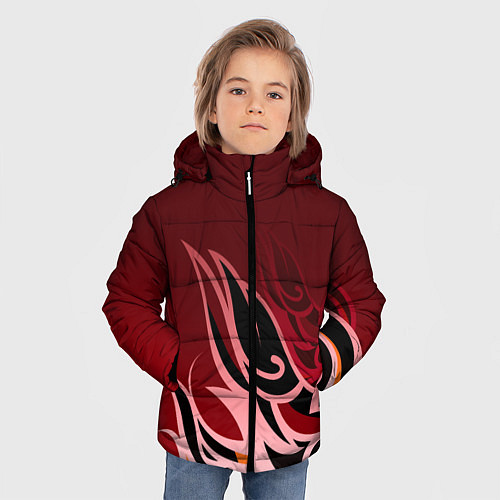 Зимняя куртка для мальчика ТОМА GENSHIN IMPACT / 3D-Красный – фото 3