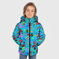 Куртка зимняя для мальчика Pop art Граффити, цвет: 3D-светло-серый — фото 2