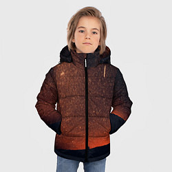 Куртка зимняя для мальчика Золотое небо, цвет: 3D-черный — фото 2