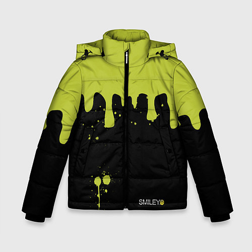 Зимняя куртка для мальчика Smiley Смайл Брызги / 3D-Черный – фото 1