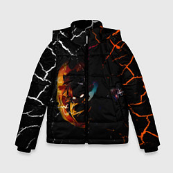 Куртка зимняя для мальчика КЛИНОК РАССЕКАЮЩИЙ ДЕМОНОВ Зеницу Агацума, цвет: 3D-черный