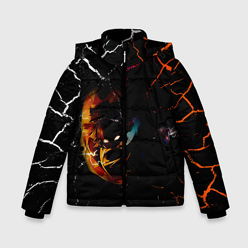 Зимняя куртка для мальчика КЛИНОК РАССЕКАЮЩИЙ ДЕМОНОВ Зеницу Агацума / 3D-Черный – фото 1