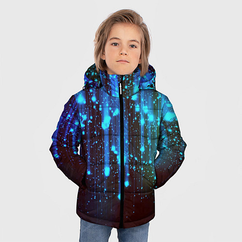 Зимняя куртка для мальчика Звездопад Звёздный дождь / 3D-Красный – фото 3
