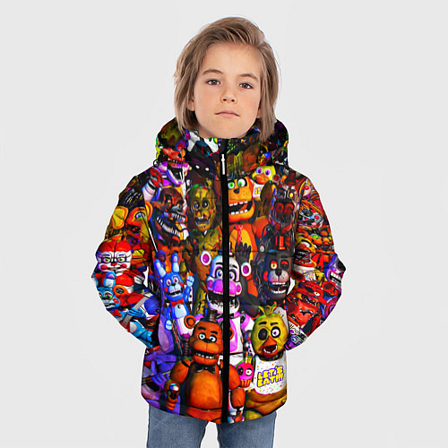 Зимняя куртка для мальчика Fnaf UCN / 3D-Светло-серый – фото 3