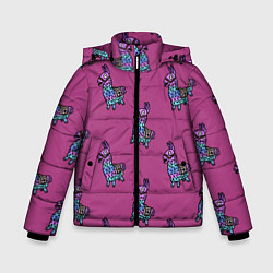 Куртка зимняя для мальчика Фортнайт лама Fortnite lama, цвет: 3D-светло-серый