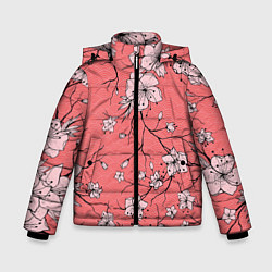 Куртка зимняя для мальчика Начало цветения, цвет: 3D-черный