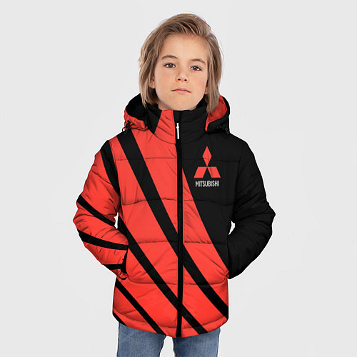 Зимняя куртка для мальчика Митсубиси Mitsubishi Спорт / 3D-Красный – фото 3
