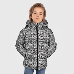 Куртка зимняя для мальчика Надпись Бла Бла, цвет: 3D-черный — фото 2